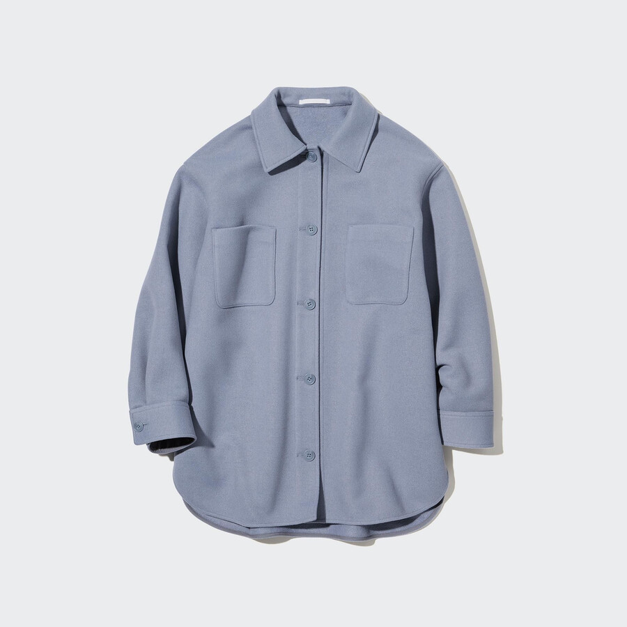 blaue uniqlo damenbluse