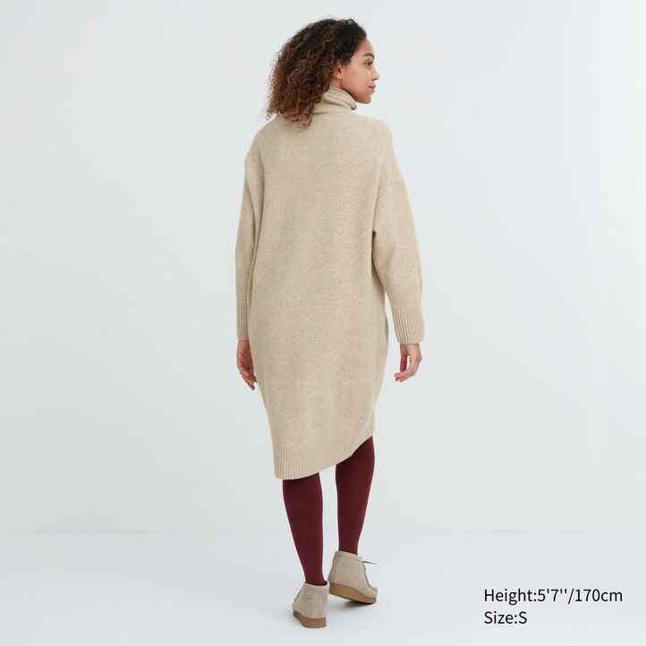 uniqlo damen-soufflékleid mit garnärmeln grün