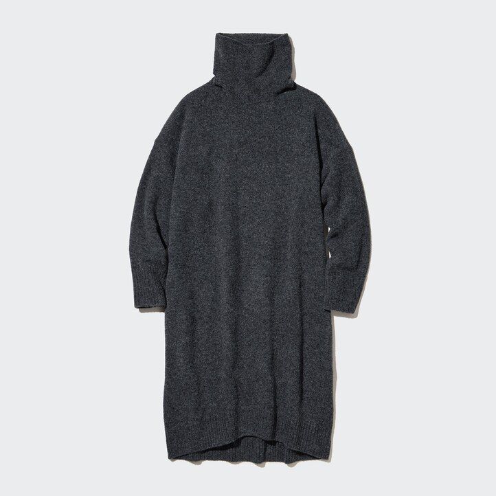 uniqlo damen-soufflékleid mit garnärmeln grün