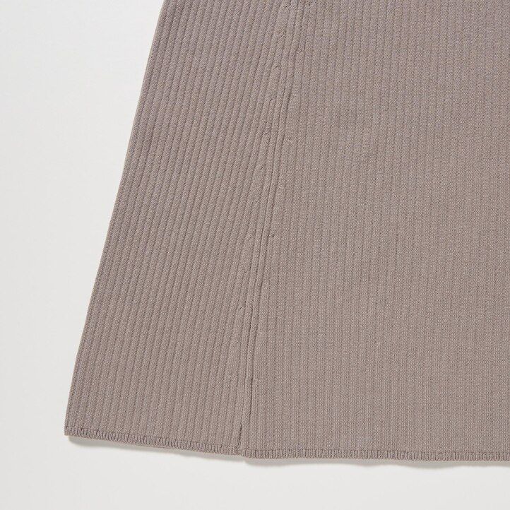 uniqlo ärmelloses strickkleid aus baumwollmischgewebe rot
