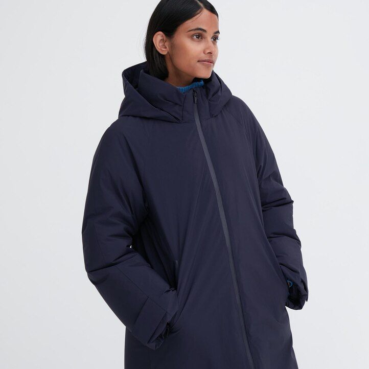 schwarze uniqlo ultra warm hybrid-daunenjacken für damen