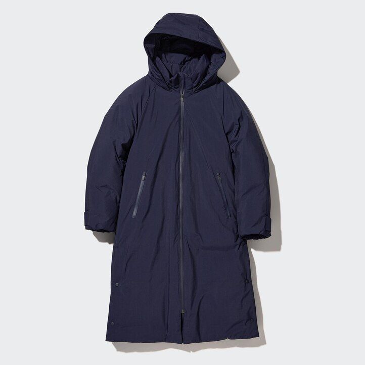 schwarze uniqlo ultra warm hybrid-daunenjacken für damen