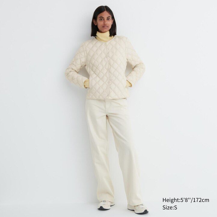 schwarze warme wattierte steppjacken von uniqlo für damen
