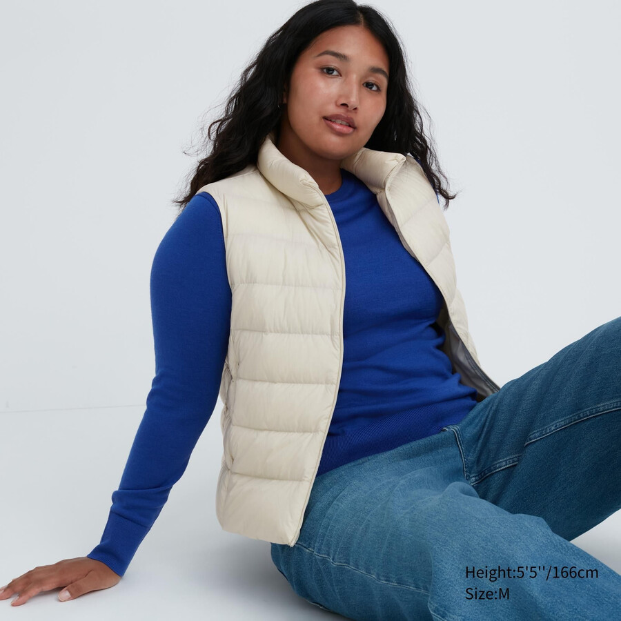 uniqlo ultraleichte daunenjacke für damen weiß
