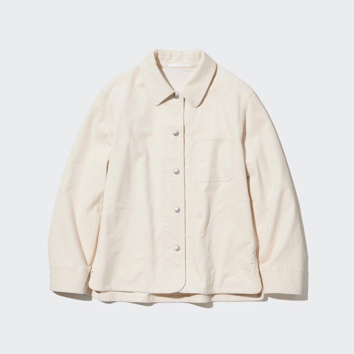 schwarze cord-overalljacken für damen von uniqlo