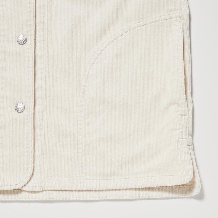 schwarze cord-overalljacken für damen von uniqlo