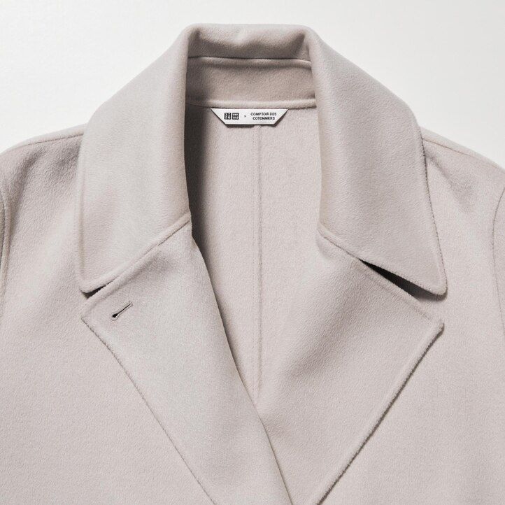 uniqlo damen-wickeljacken aus wollmischung beige