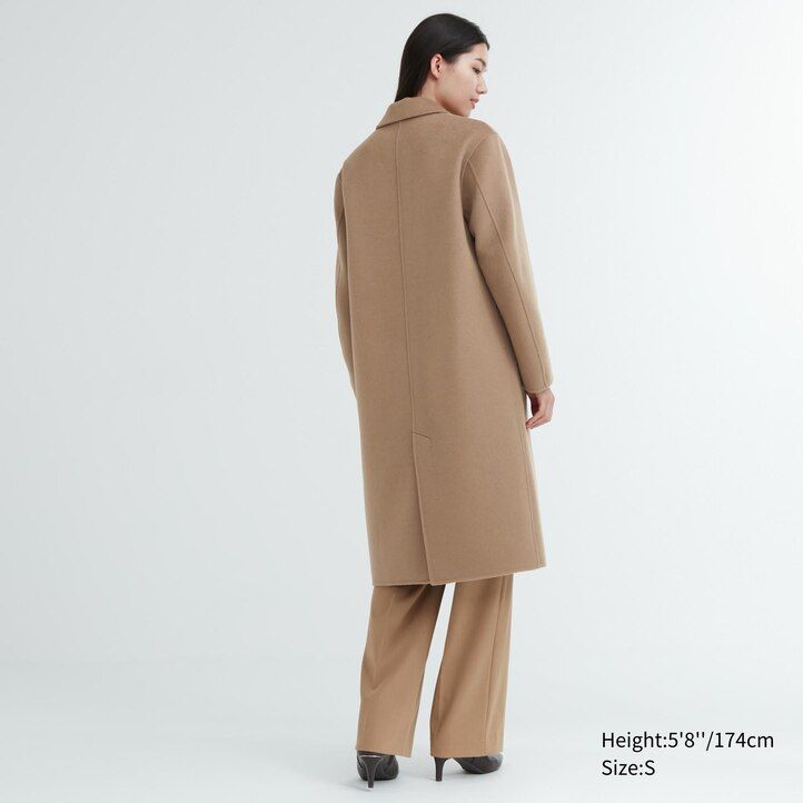 uniqlo damenjacken aus wollmischung beige