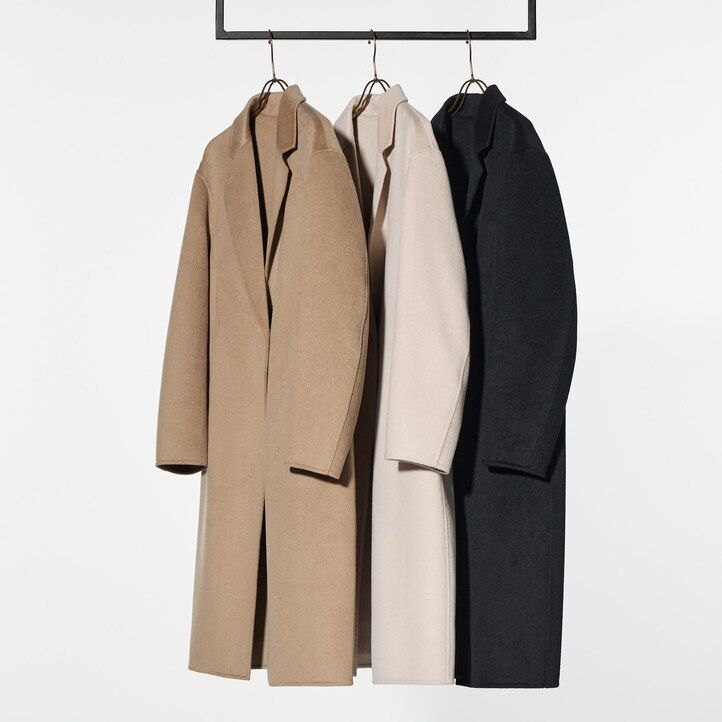 uniqlo damenjacken aus wollmischung beige
