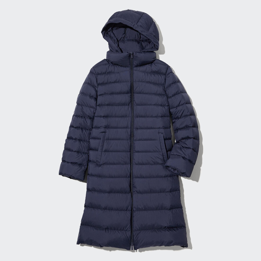 uniqlo ultraleichte daunenjacken für damen in marineblau