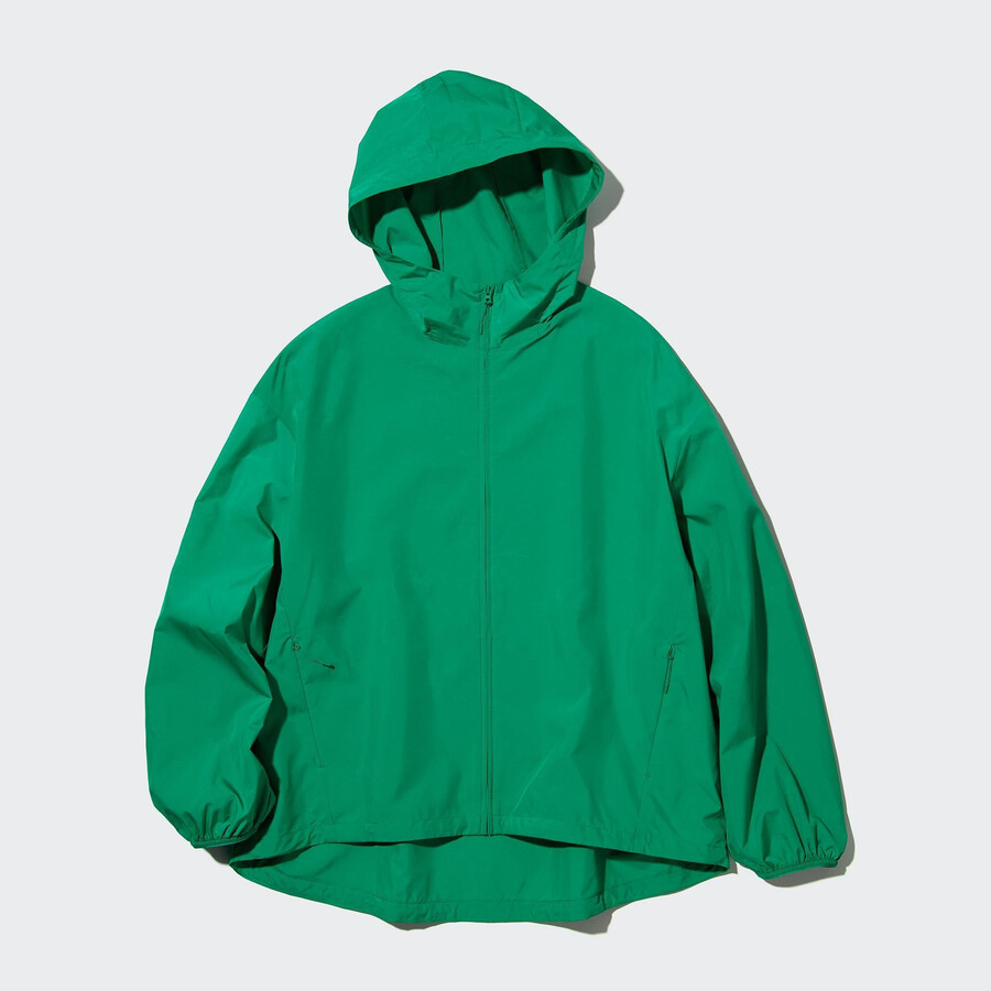 uniqlo damen-uv-schutzjacke mit taschen grün