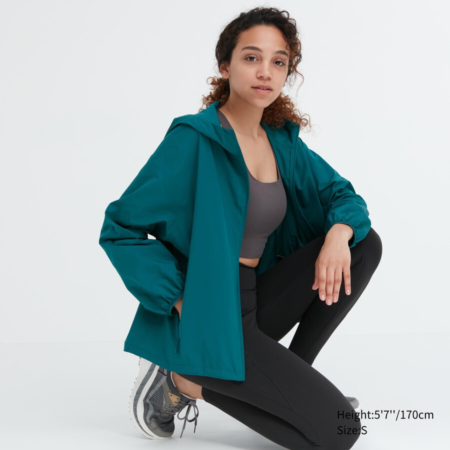uniqlo damen-uv-schutzjacken mit taschen grün -