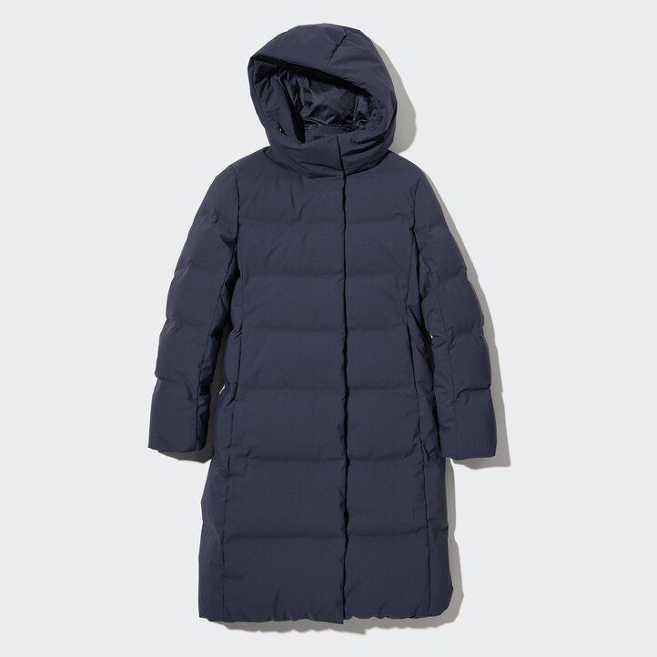 graue nahtlose daunenjacken von uniqlo für damen