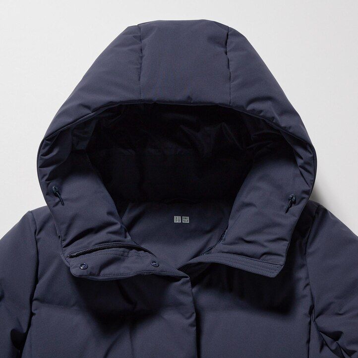graue nahtlose daunenjacken von uniqlo für damen