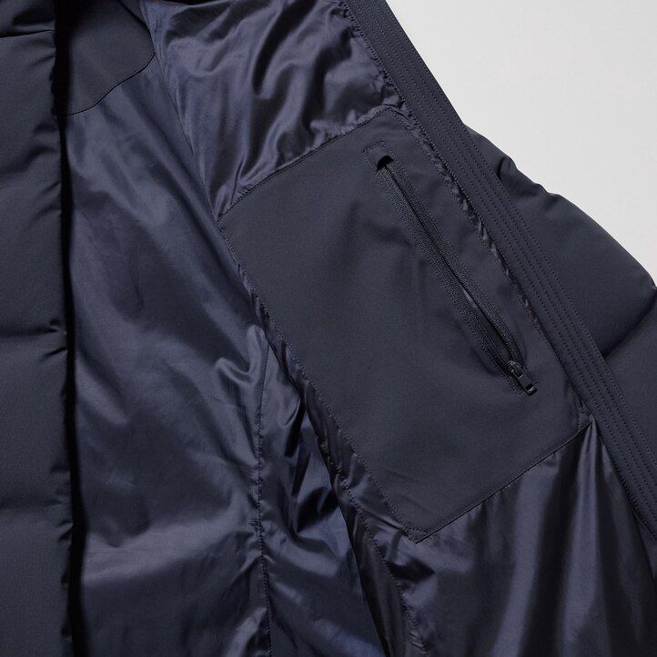 graue nahtlose daunenjacken von uniqlo für damen