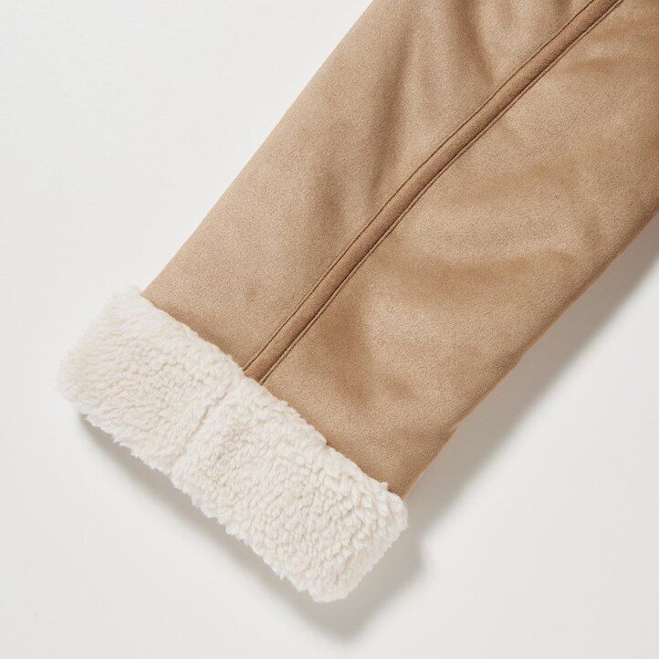 beige uniqlo damenjacken mit florfutter
