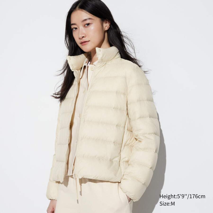 weiße uniqlo ultraleicht-daunenjacken für damen