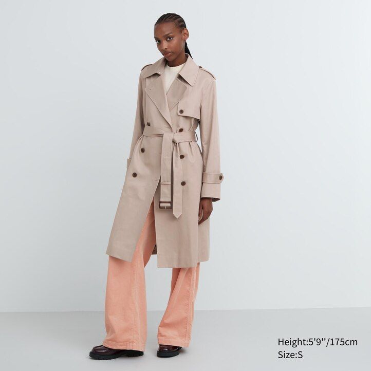 uniqlo trenchjacken für damen marineblau