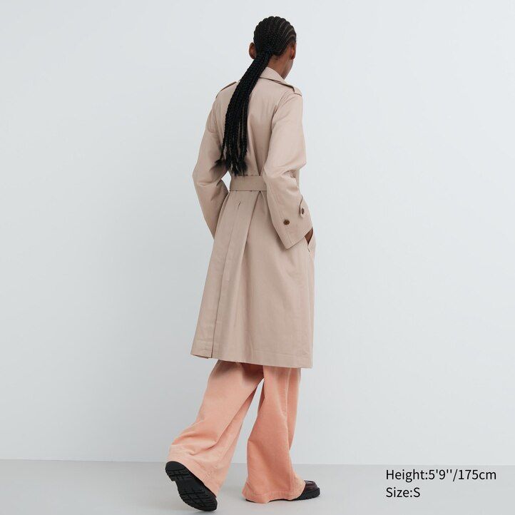 uniqlo trenchjacken für damen marineblau
