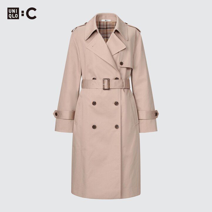 uniqlo trenchjacken für damen marineblau