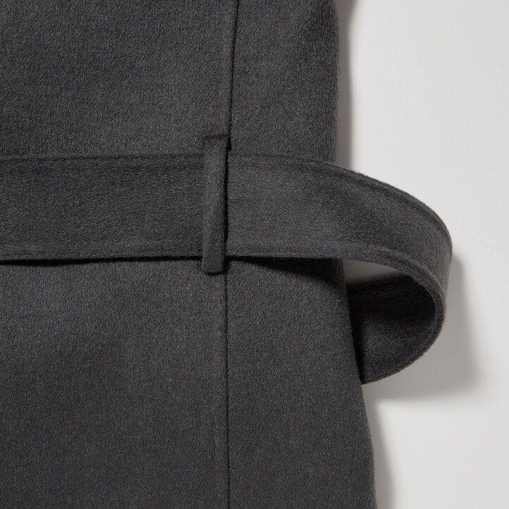 graue übergroße damenjacken von uniqlo aus wollmischung