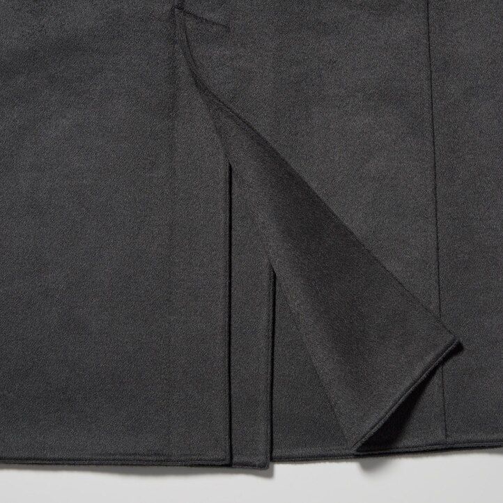 graue übergroße damenjacken von uniqlo aus wollmischung