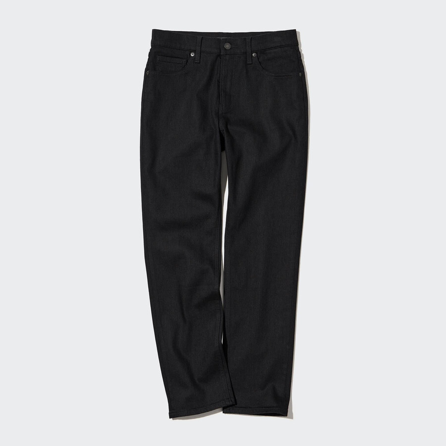 uniqlo slim fit jeans mit geradem bein und knöchellänge damen schwarz
