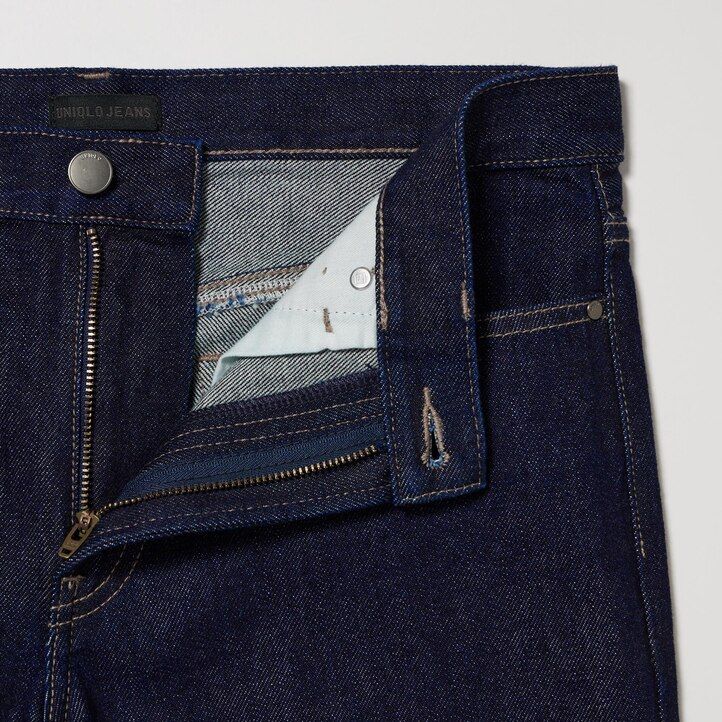 uniqlo low rise baggy fit damenjeans blau