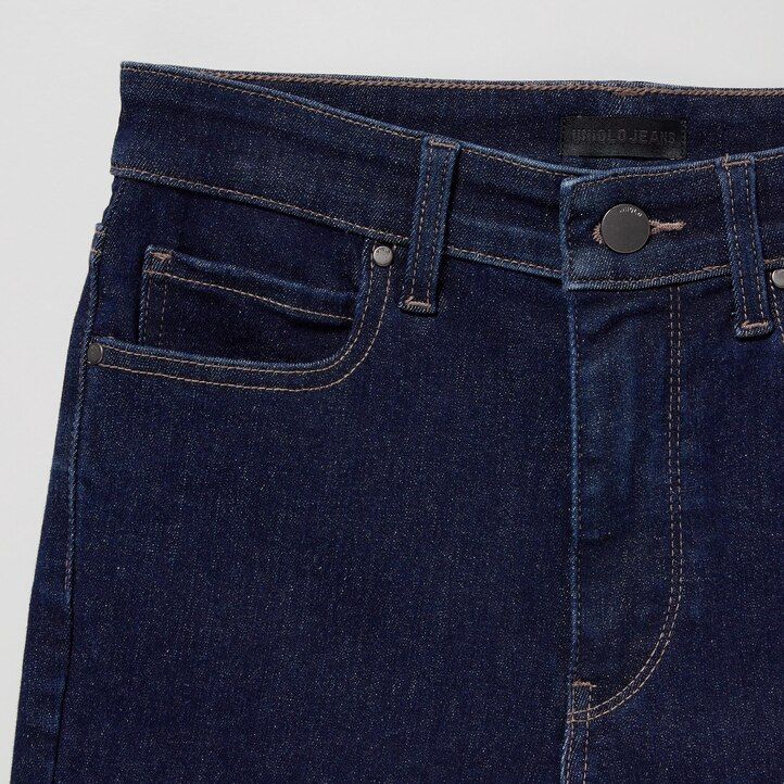schwarze uniqlo ultra stretch high rise skinny fit jeans für damen
