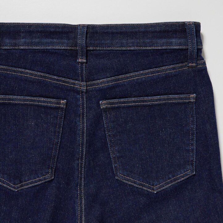 schwarze uniqlo ultra stretch high rise skinny fit jeans für damen