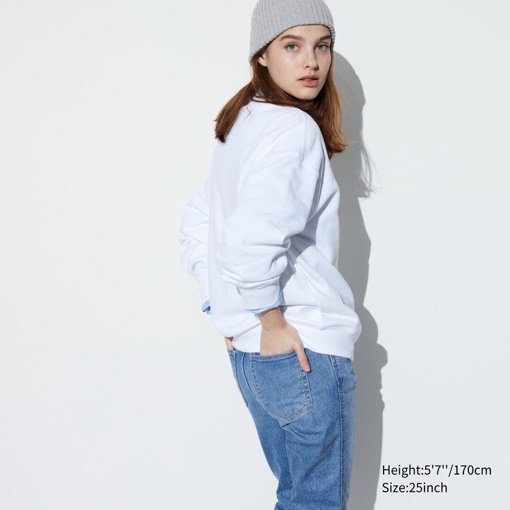 uniqlo damen-jeans schmal geschnitten gerades bein knöchellänge marineblau