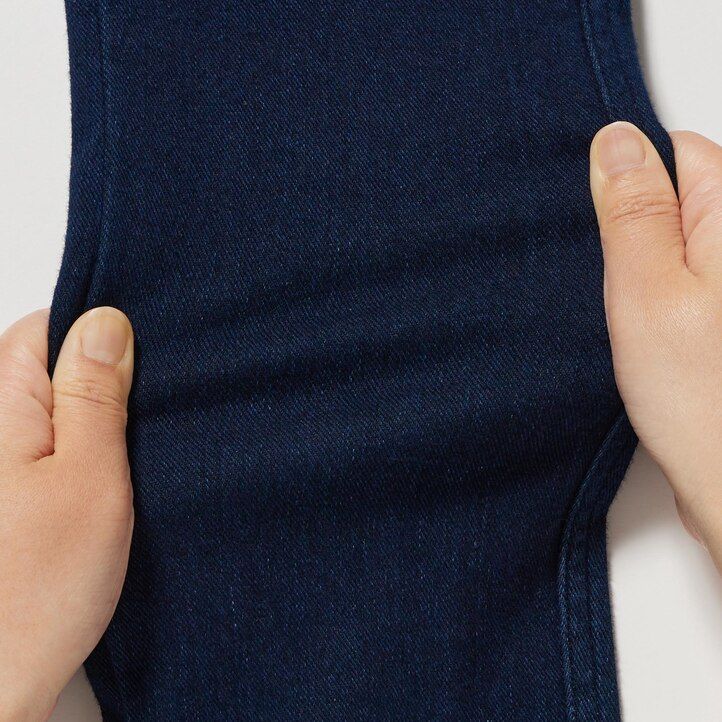 uniqlo damen ultra stretch high rise cropped jeans blau