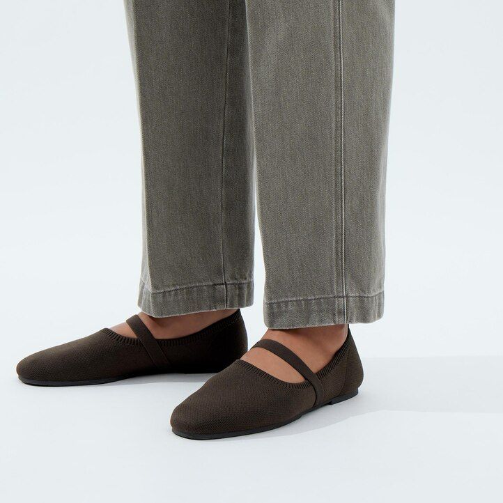 uniqlo damen-jeans mit geradem bein dunkelgrau