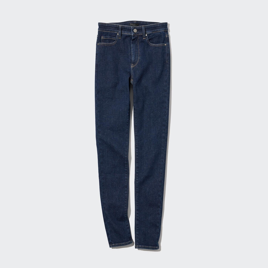 uniqlo damen ultra stretch high rise skinny fit jeans marineblau