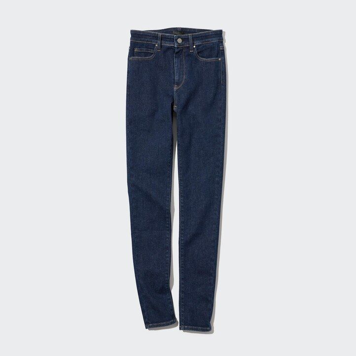 uniqlo damen ultra stretch high rise skinny fit jeans marineblau