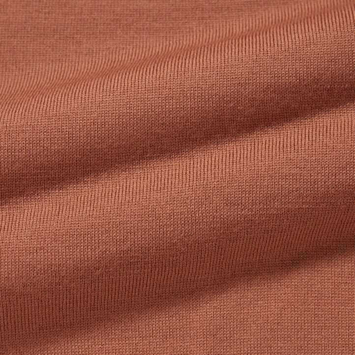 orangefarbene uniqlo damenpullover aus 100 extrafeiner merinowolle