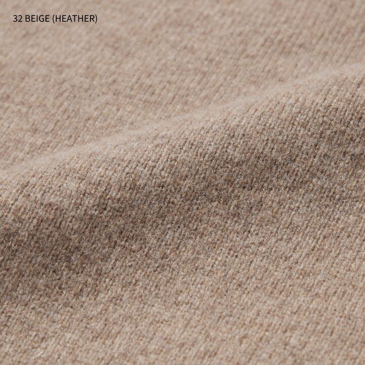 orangefarbene uniqlo premium-lammwollpullover für damen