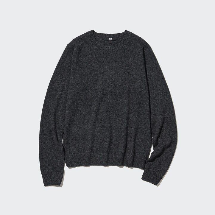 grüner uniqlo damenpullover aus 100 merle mit rundhalsausschnitt