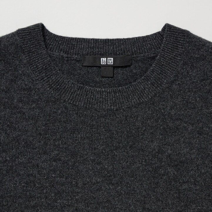grüner uniqlo damenpullover aus 100 merle mit rundhalsausschnitt