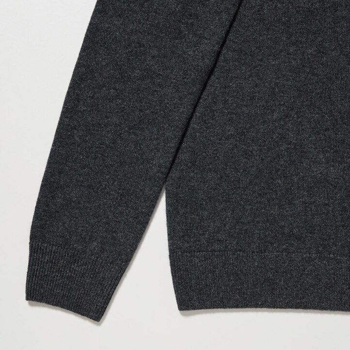 grüner uniqlo damenpullover aus 100 merle mit rundhalsausschnitt
