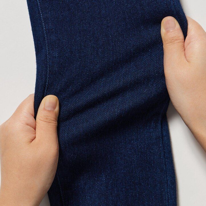 blaue uniqlo ultra stretch umstandsjeans für damen