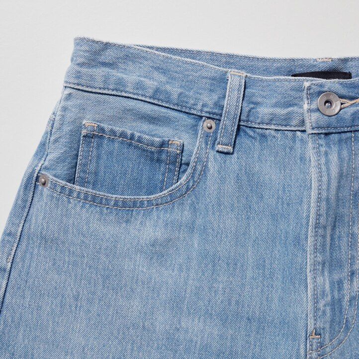 uniqlo damen-jeansshorts blau