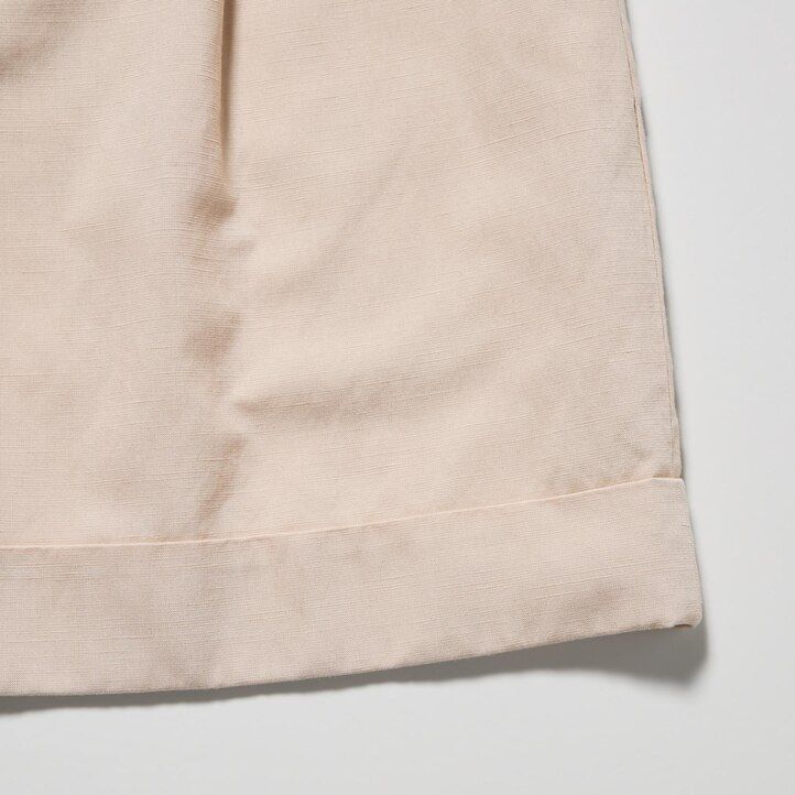 uniqlo leinenmischung high waisted damenshorts weiß