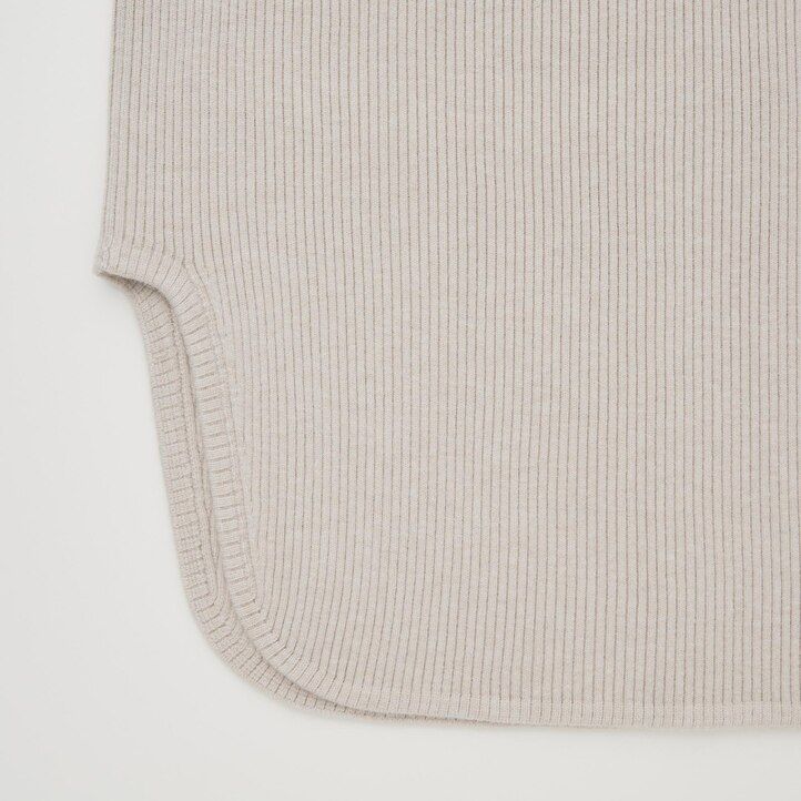 uniqlo 3d-strickrock nahtlos soufflé-garn gerippt damen beige