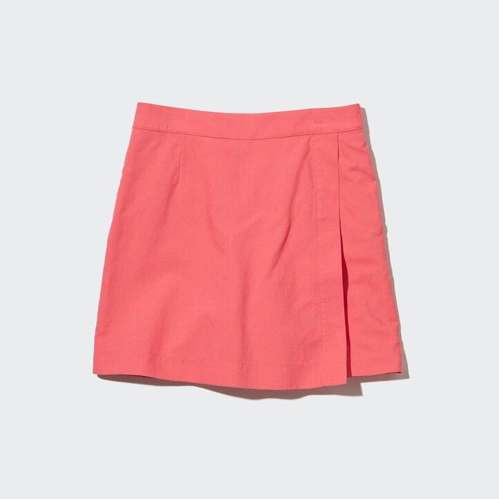 rosa damen-skortröcke von uniqlo aus leinenmischung
