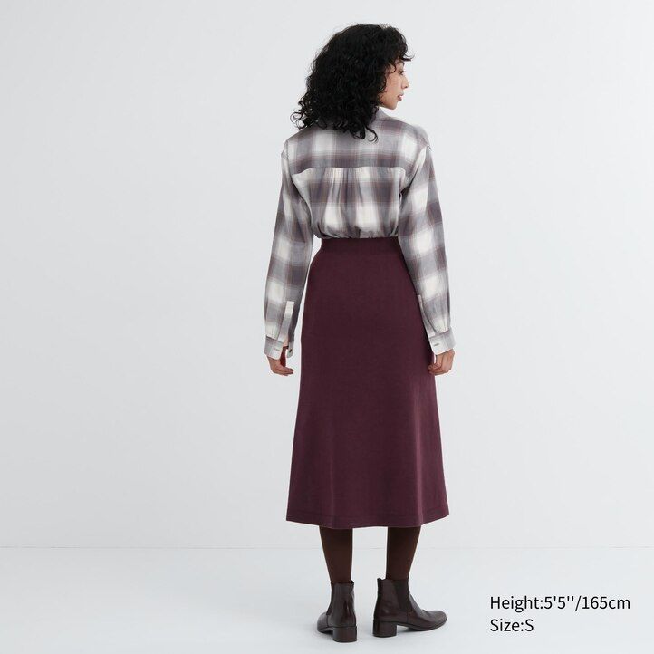 uniqlo damen-3d-strickrock aus nahtlosem soufflé-garn beige