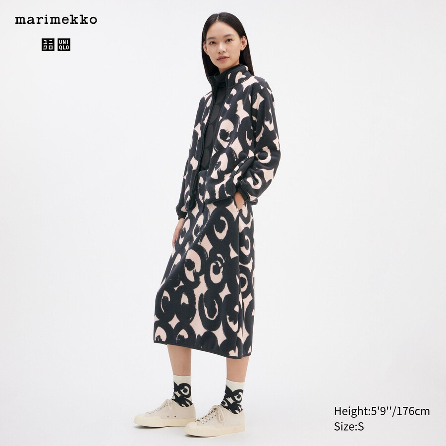 uniqlo fleece-röcke für damen schwarz