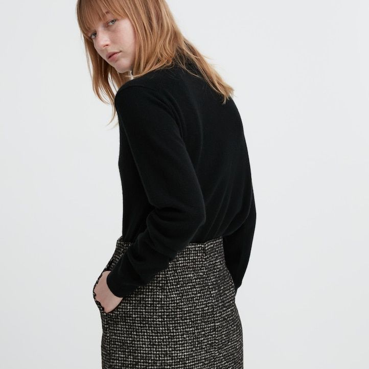 graue uniqlo tweed-miniröcke für damen