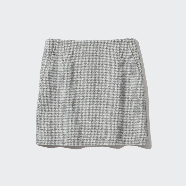 graue uniqlo tweed-miniröcke für damen