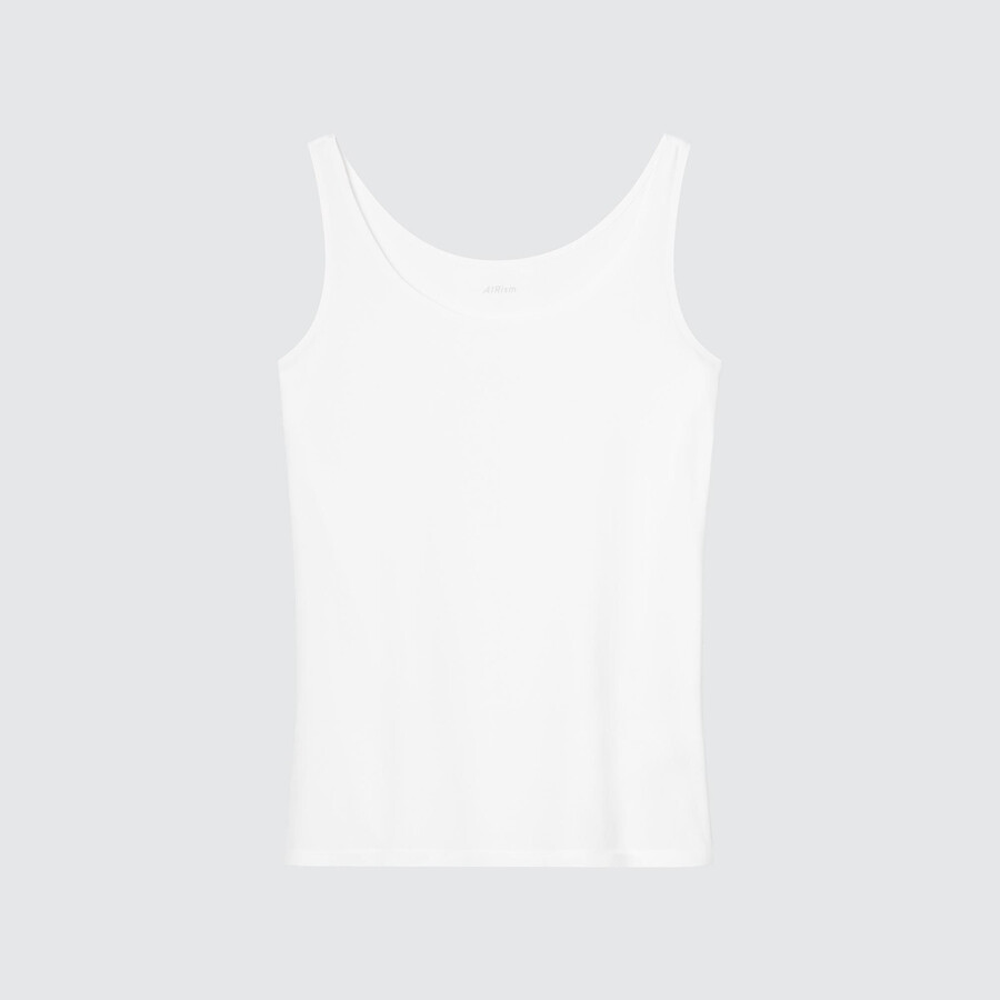 weiße ärmellose uniqlo airism damen-t-shirts